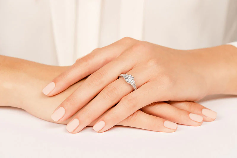 Dazzling Diamond Bridal Set With Side Stones Lab-Grown Diamond  with 2.03 ct. (0.75 ct. center diamond) - Image 5