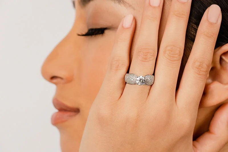 Dazzling Diamond Lab-Grown Diamond Engagement Ring With Side Stones with 1.61 ct. (0.75 ct. center diamond) - Image 3