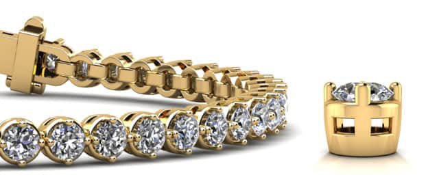 Dazzling Four Prong Diamond Tennis Bracelet with 8.75 ct.(finished) 4mm - Image 2