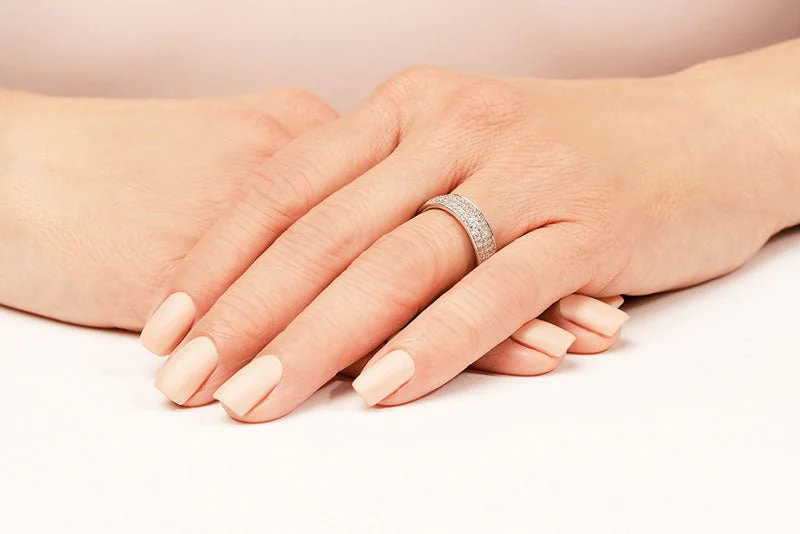 Dazzling Four Row Lab-Grown Diamond Anniversary Ring with 0.74 ct.(finished) 1.2mm - Image 3