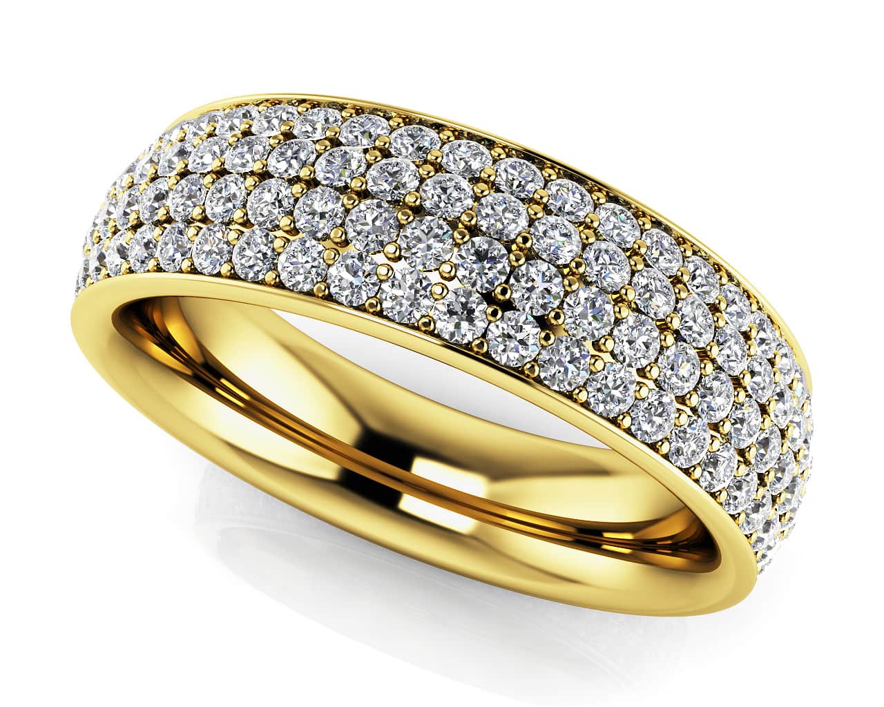 Dazzling Four Row Eternity Diamond Ring with 1.60 ct.(finished) 1.2mm - Image 2