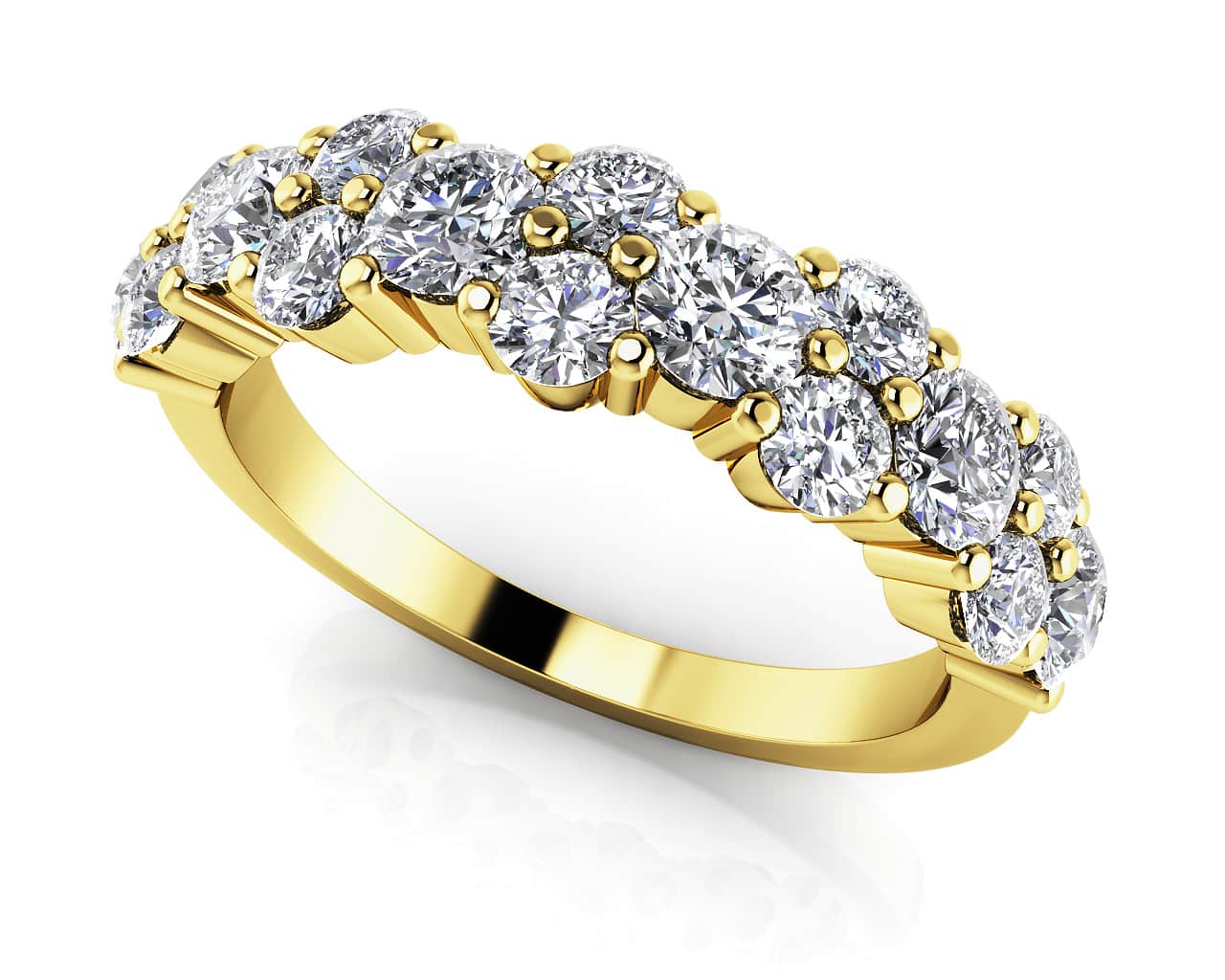 Delightful Lab-Grown Diamond Anniversary Ring with 0.98 ct.(finished) 1.9mm, 2.6mm - Image 2