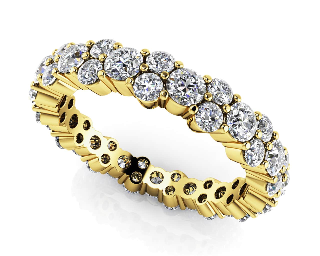 Delightful Diamond Eternity Diamond Ring with 2.78 ct.(finished) 2.3mm, 3.2mm - Image 2