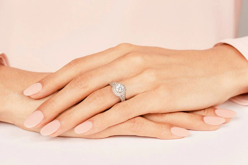 Deluxe Double Halo Diamond Engagement Ring with 3.09 ct. (2.00 ct. center diamond) - Image 3