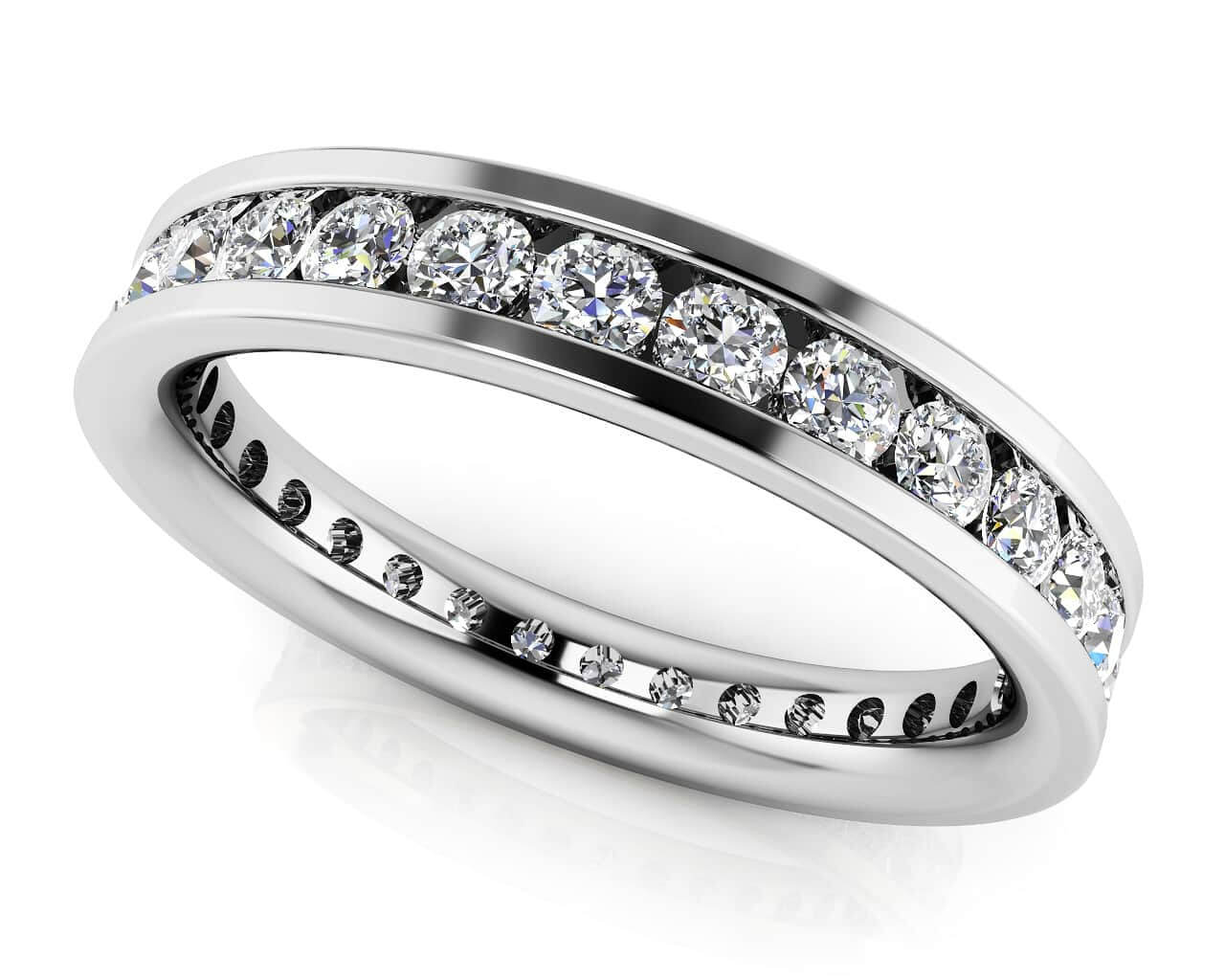 Devoted Channel Set Diamond Eternity Lab-Grown Diamond Ring with 1.33 ct.(finished) 2.4mm