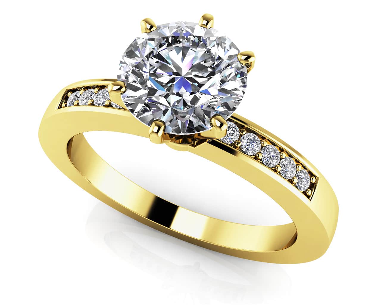 Diamond Accent Diamond Engagement Ring with 2.05 ct. (2.00 ct. center diamond) - Image 2