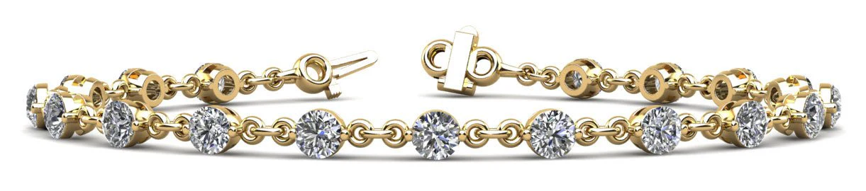 Diamond And Chain Link Lab-Grown Diamond Bracelet with 2.31 ct.(finished) 3mm - Image 5