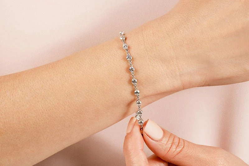 Diamond And Chain Link Lab-Grown Diamond Bracelet with 3.20 ct.(finished) 3.5mm - Image 3