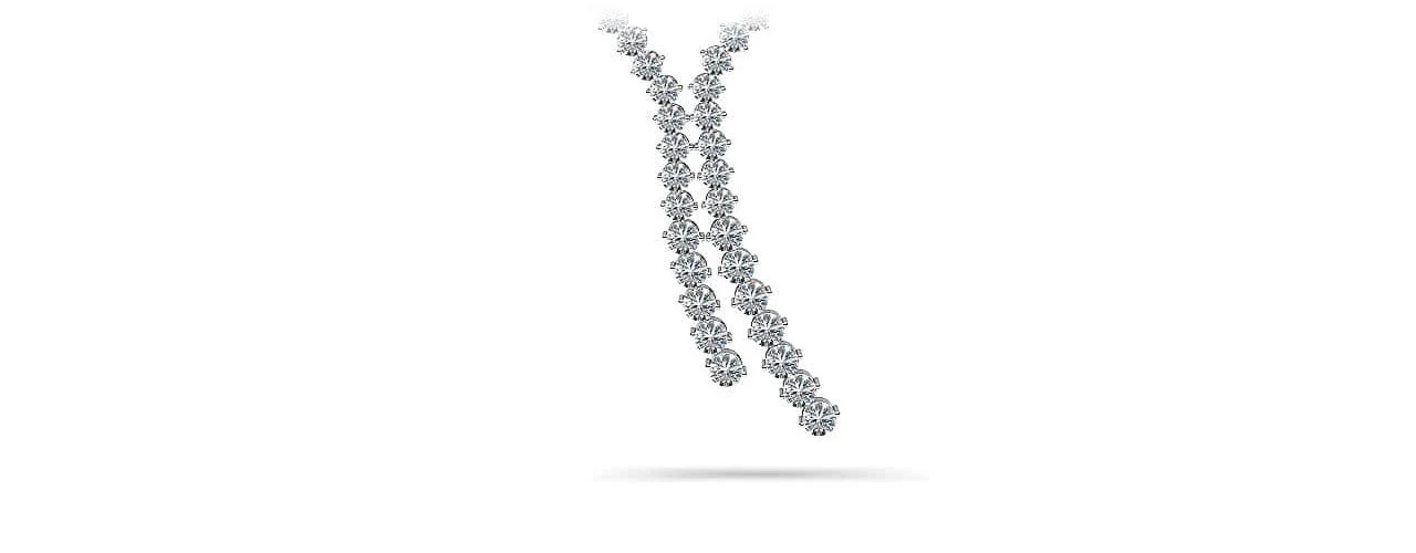 Diamond Bolero Tie Lab-Grown Diamond Necklace with 2.04 ct.(finished)