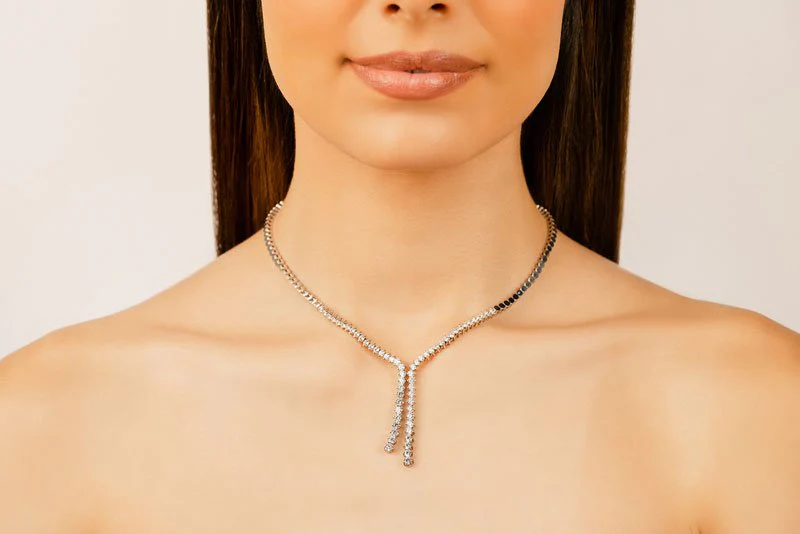 Diamond Bolero Tie Lab-Grown Diamond Necklace with 2.04 ct.(finished) - Image 4