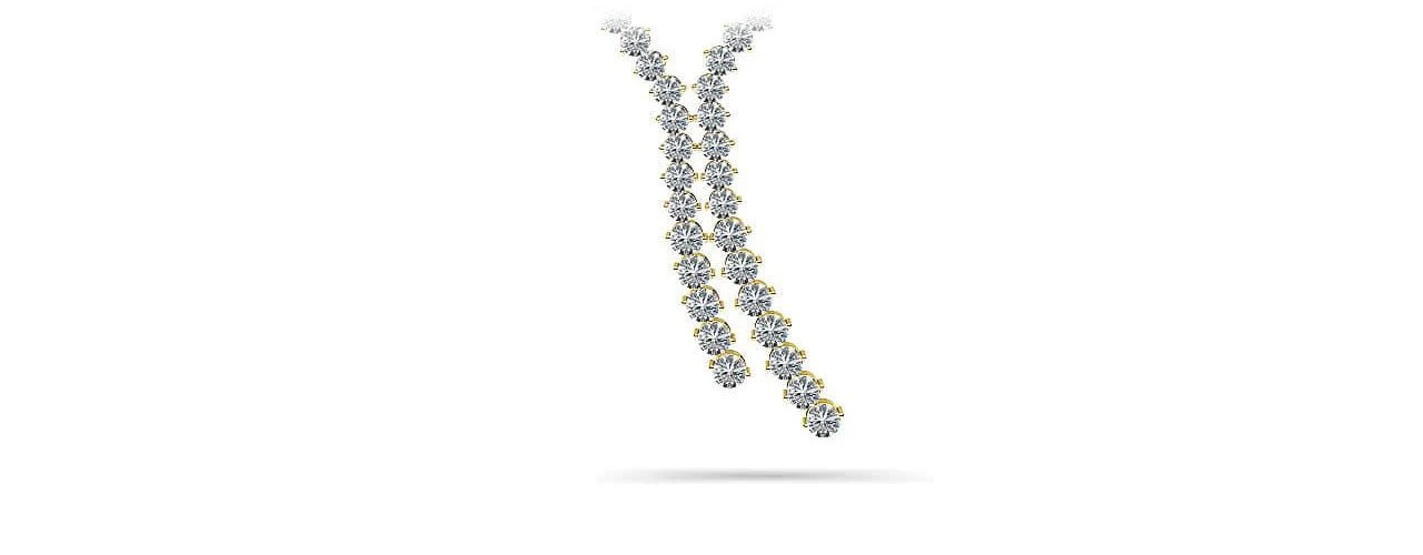 Diamond Bolero Tie Lab-Grown Diamond Necklace with 4.01 ct.(finished) - Image 2