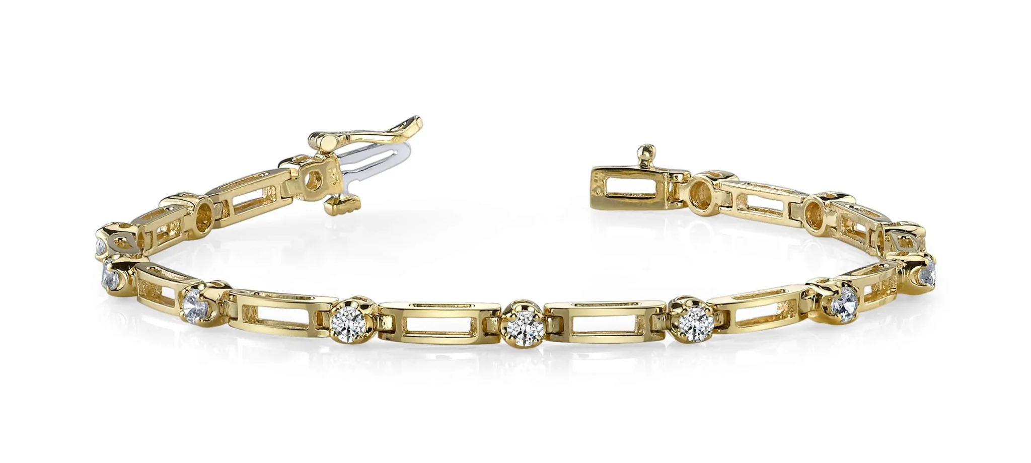 Diamond Box Link Diamond Bracelet with 0.49 ct.(finished) 2.0mm - Image 3