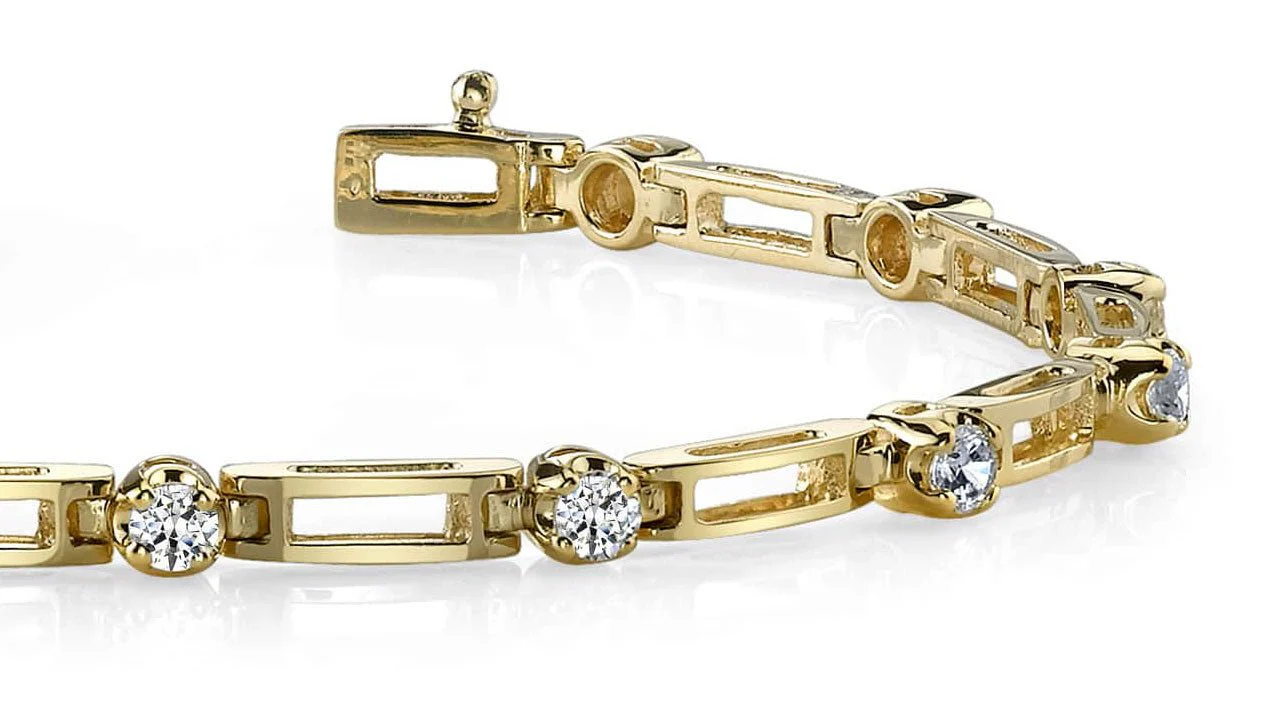 Diamond Box Link Lab-Grown Diamond Bracelet with 0.77 ct.(finished) 2.5mm - Image 2