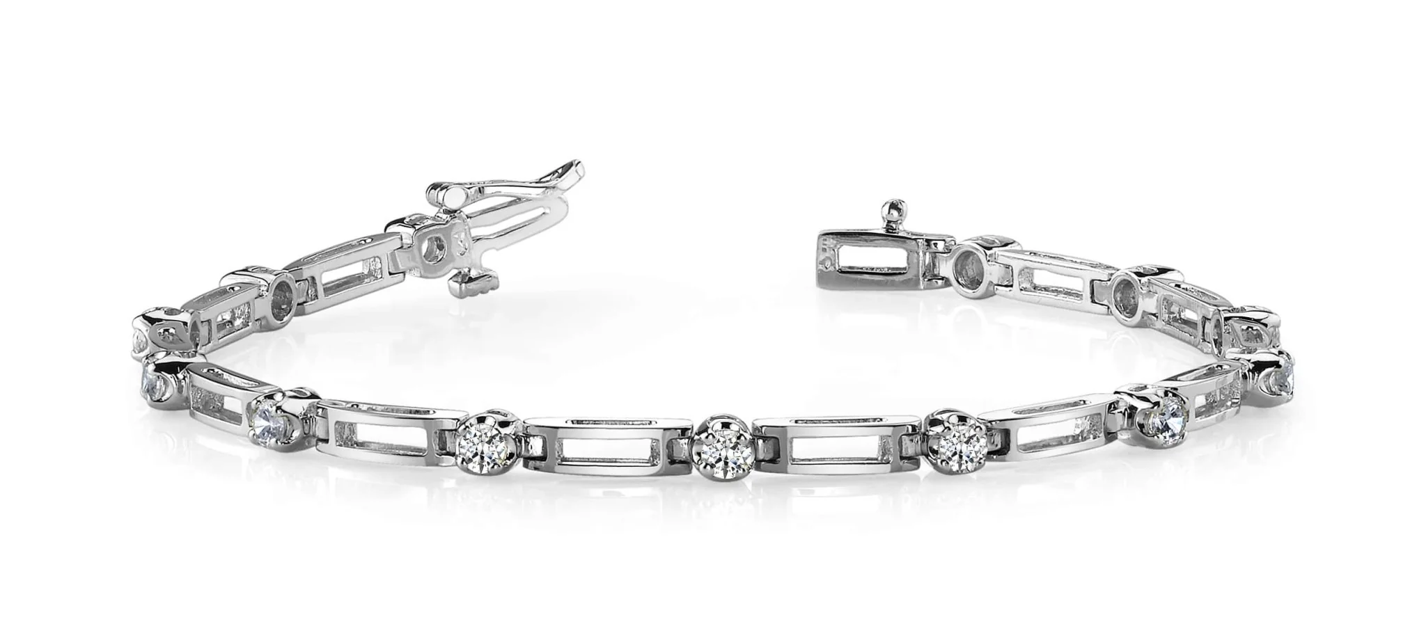 Diamond Box Link Lab-Grown Diamond Bracelet with 0.77 ct.(finished) 2.5mm - Image 4