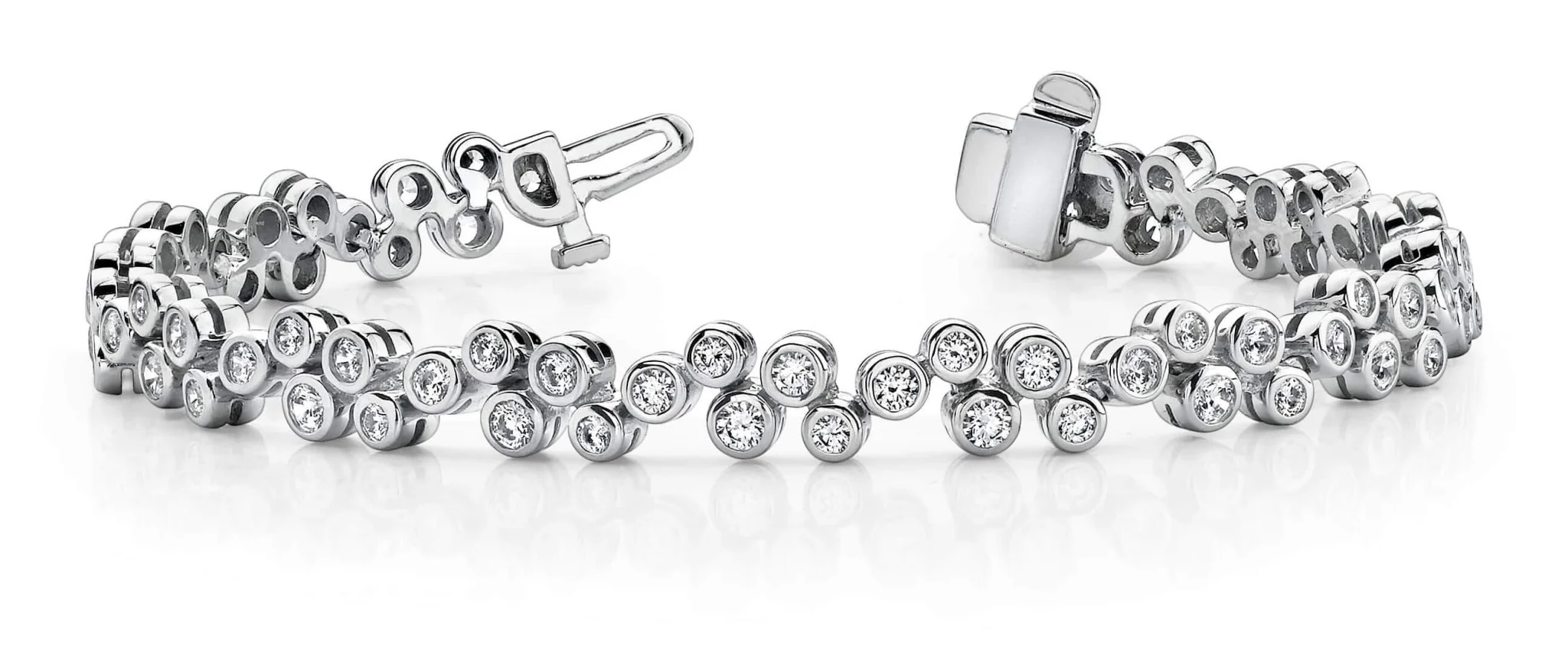 Diamond Bubble Diamond Bracelet with 1.64 ct.(finished) 1.5mm, 1.7mm, 1.9mm - Image 3