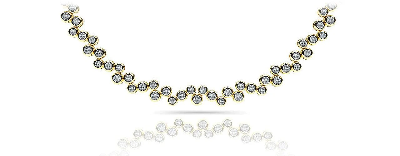 Diamond Bubble Lab-Grown Diamond Necklace with 5.04 ct.(finished) 1.7mm, 2mm, 2.2mm - Image 2
