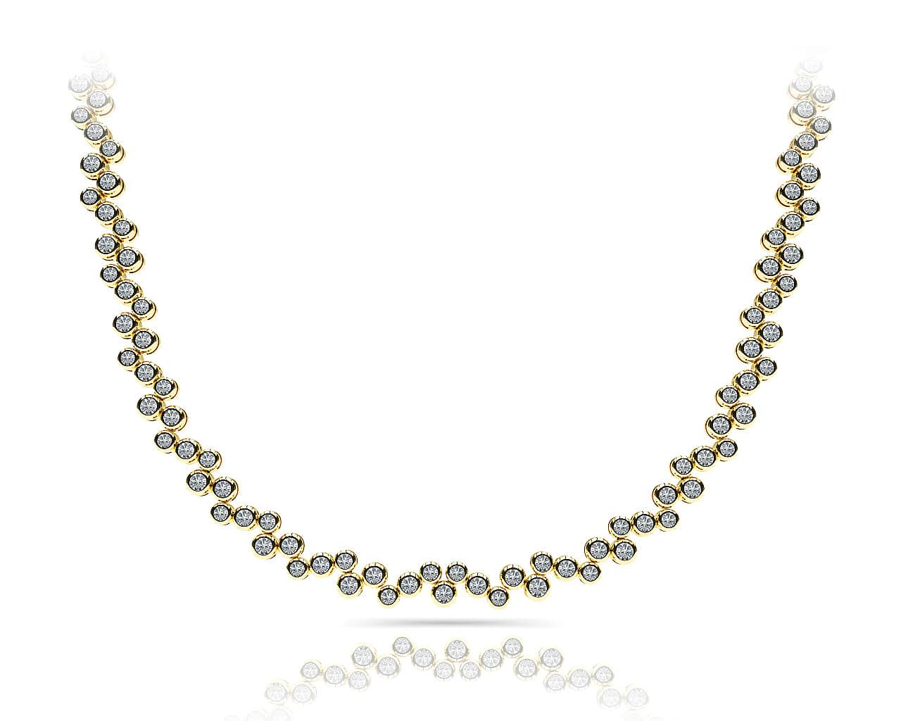 Diamond Bubble Lab-Grown Diamond Necklace with 7.28 ct.(finished) 2mm, 2.25mm, 2.5mm - Image 4