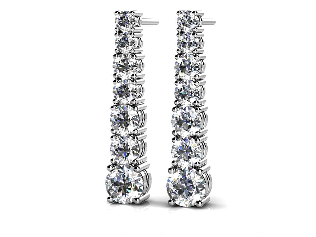 Diamond Cascade Drop Lab-Grown Diamond Earrings with 0.94 ct.(finished)