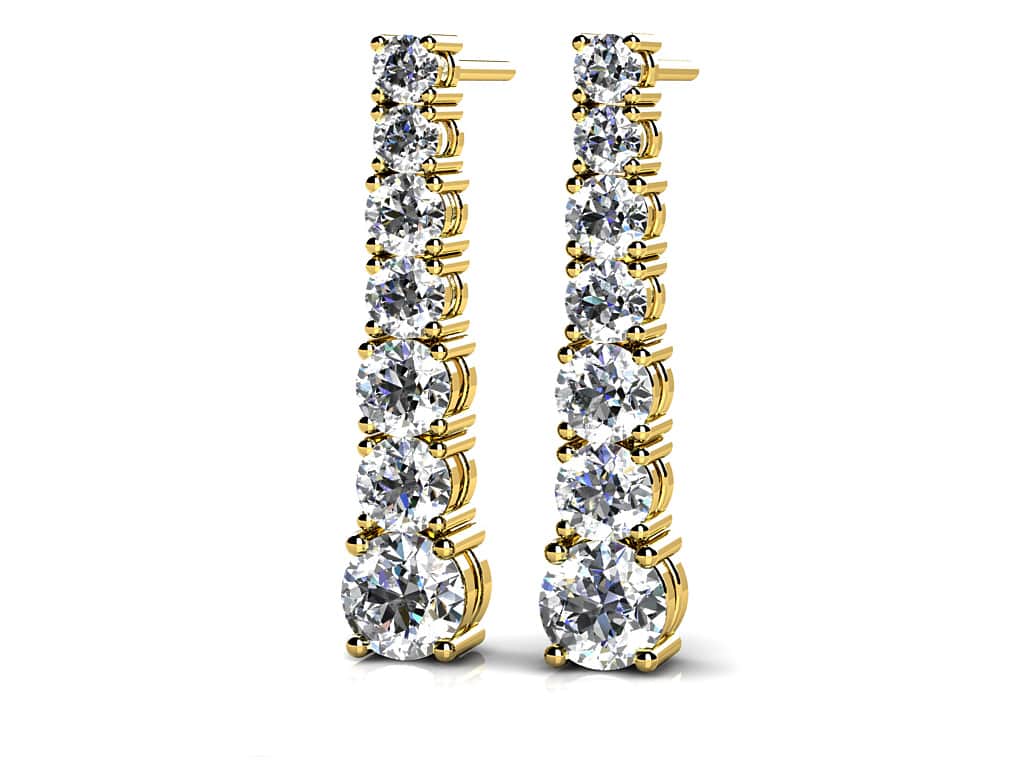 Diamond Cascade Drop Lab-Grown Diamond Earrings with 0.94 ct.(finished) - Image 2