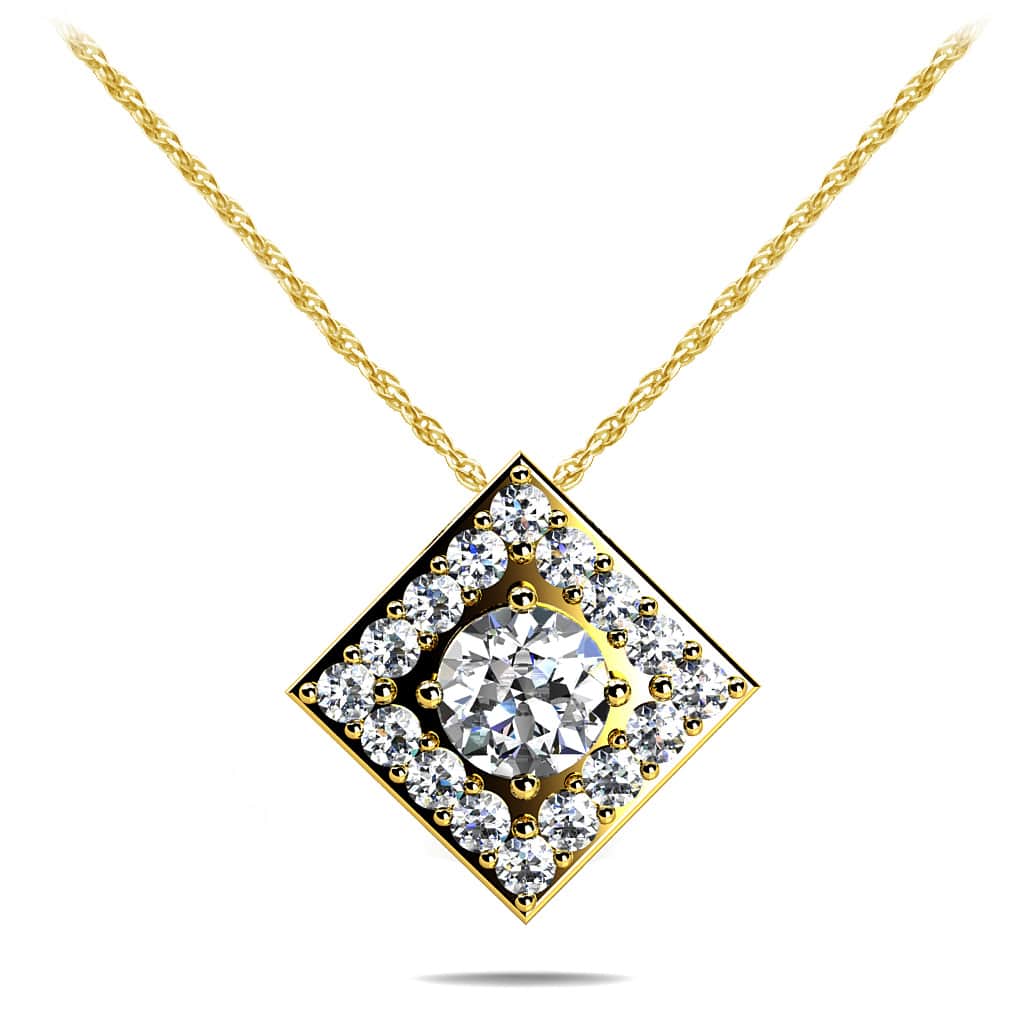 Diamond Centered Diamond Pendant with 0.24 ct. (0.16 ct. center diamond) - Image 2