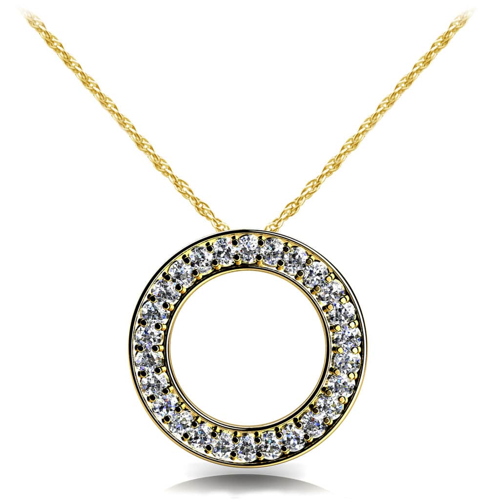 Diamond Circle Lab-Grown Diamond Pendant with 0.45 ct.(finished) 1.5mm - Image 2