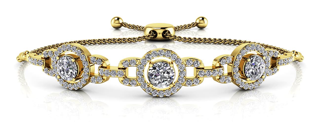 Diamond Circles Adjustable Lab-Grown Diamond Bracelet with 1.39 ct.(finished) 1.1mm, 4mm - Image 2