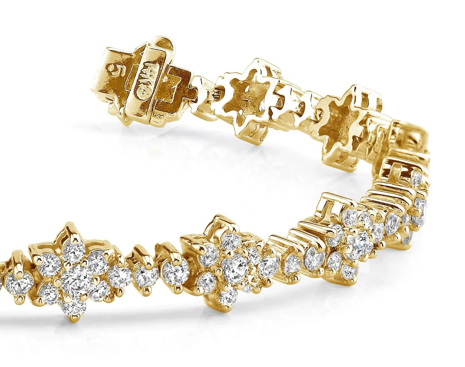 Diamond Cluster Diamond Bracelet with 5.10 ct.(finished) 1.9mm, 2.2mm, 2.6mm - Image 2