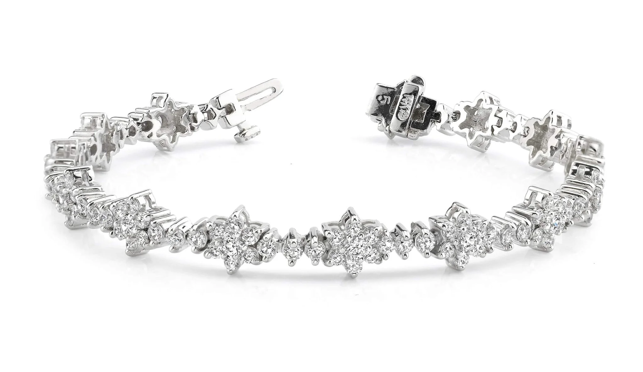 Diamond Cluster Bracelet Lab-Grown Diamond with 7.05 ct.(finished) 2.3mm, 2.6mm, 2.8mm - Image 3