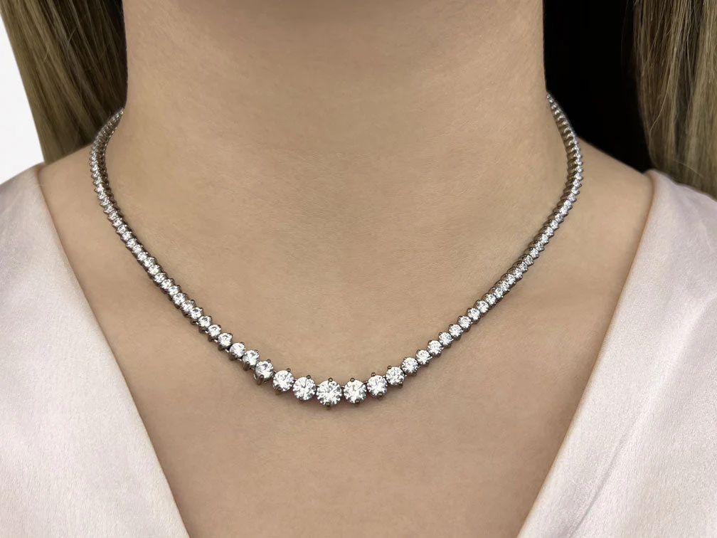 Diamond Crescendo Diamond Necklace with 15.08 ct.(finished) - Image 3