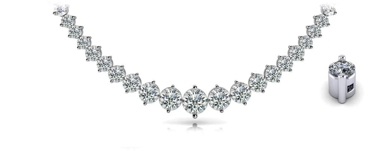 Diamond Crescendo Diamond Necklace with 8.00 ct.(finished)