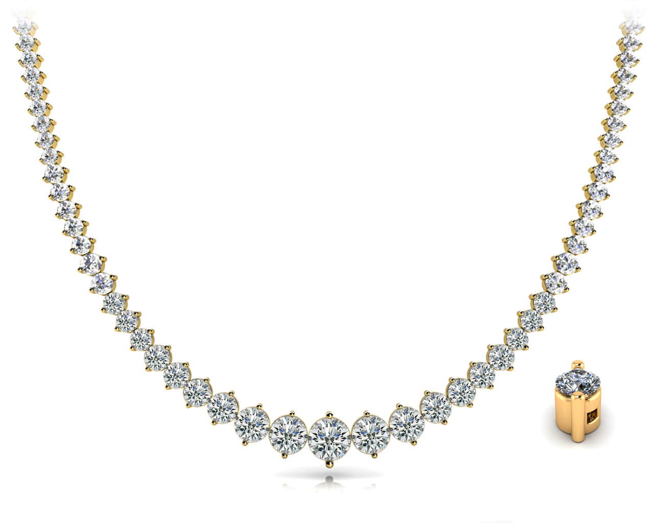 Diamond Crescendo Diamond Necklace with 8.00 ct.(finished) - Image 6
