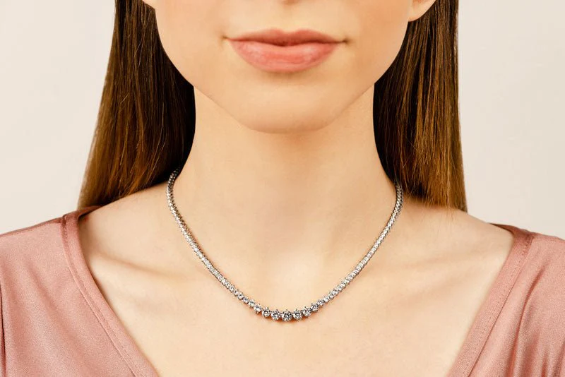 Diamond Crescendo Lab-Grown Diamond Necklace with 14.05 ct.(finished) - Image 4