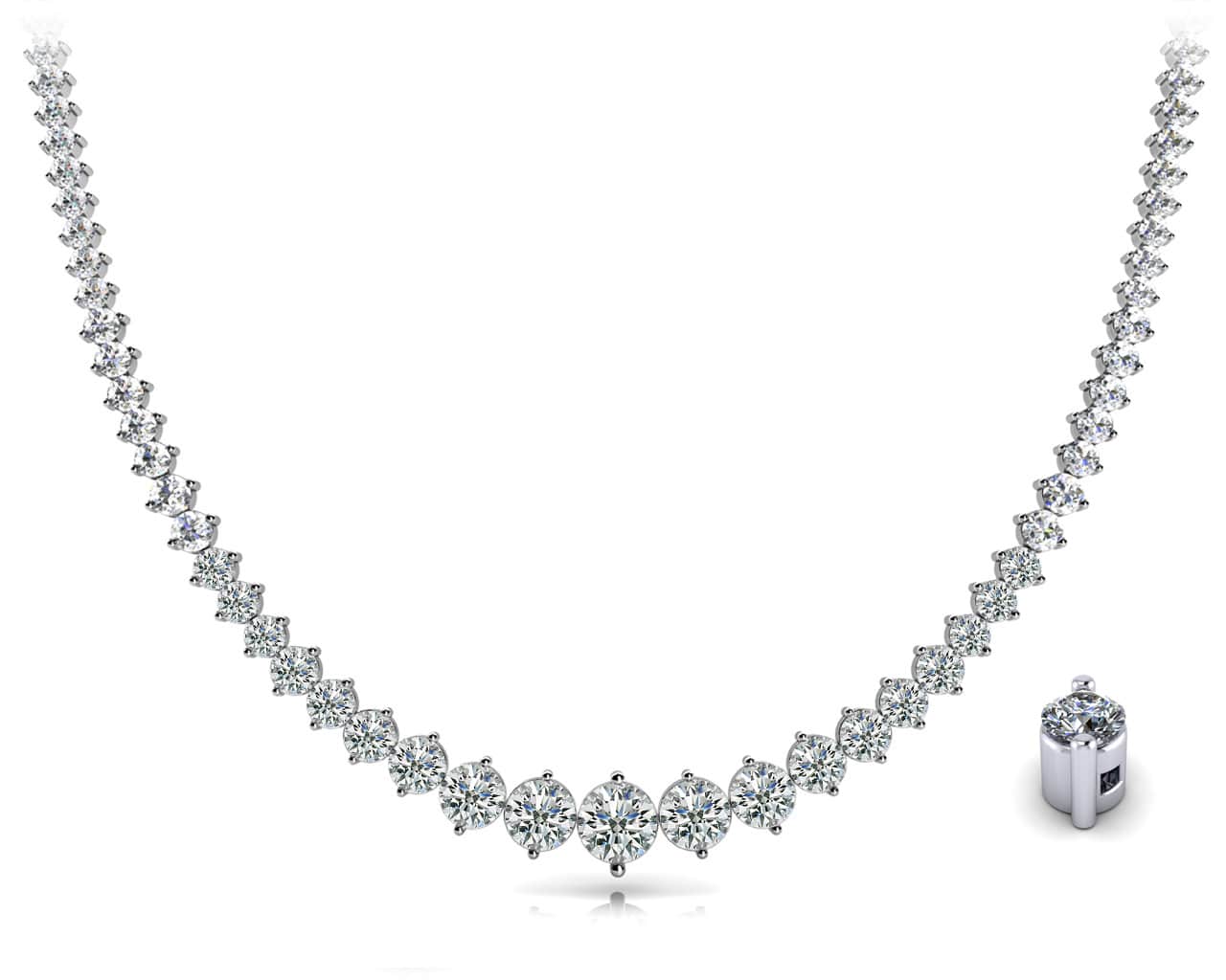 Diamond Crescendo Lab-Grown Diamond Necklace with 9.08 ct.(finished) - Image 5