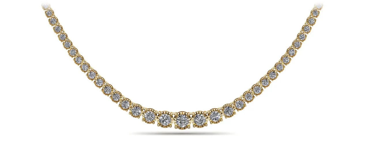 Diamond Crown Tennis Diamond Necklace with 20.14 ct.(finished) - Image 2