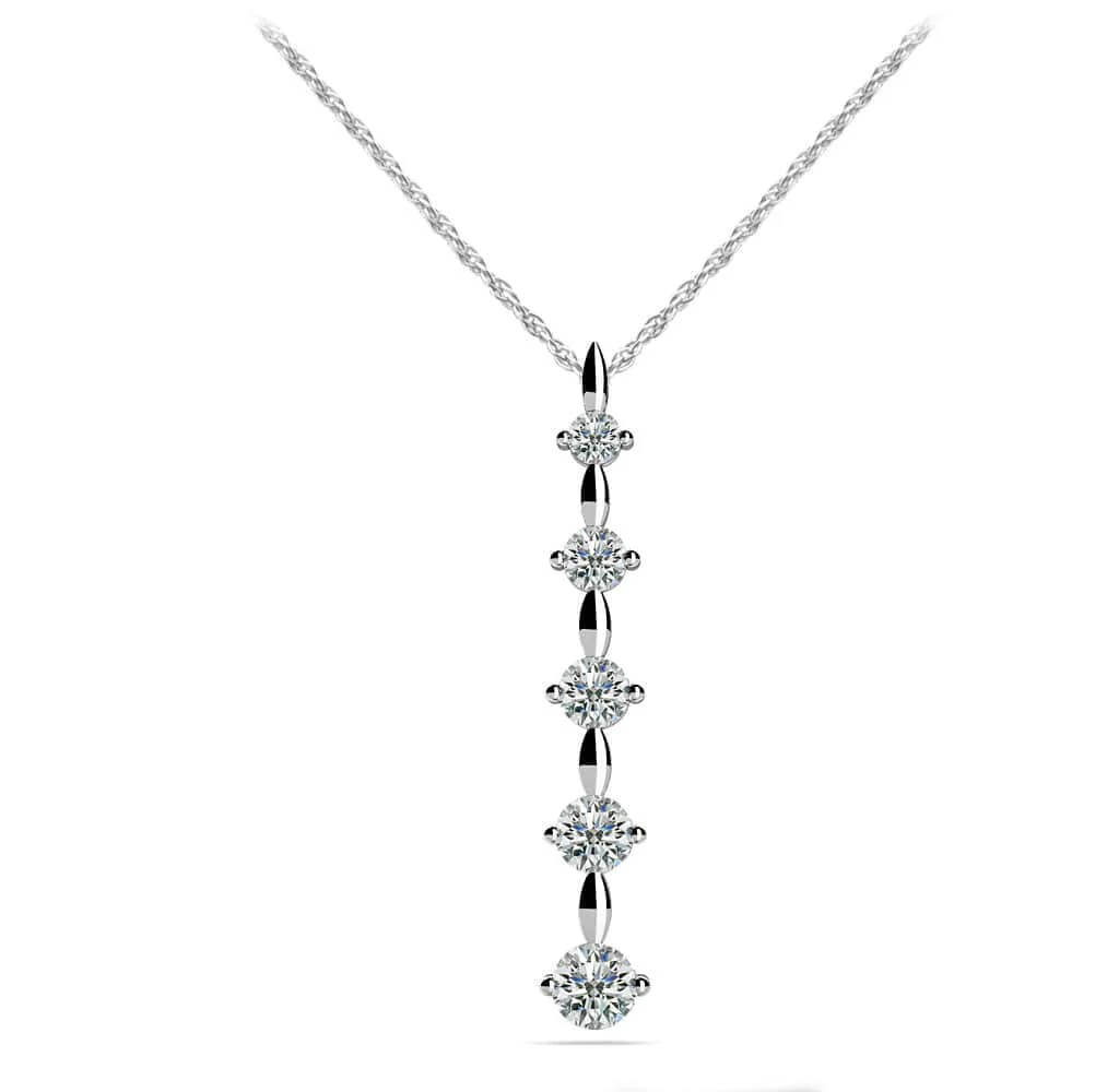 Diamond Drop Journey Diamond Pendant with 0.24 ct.(finished)