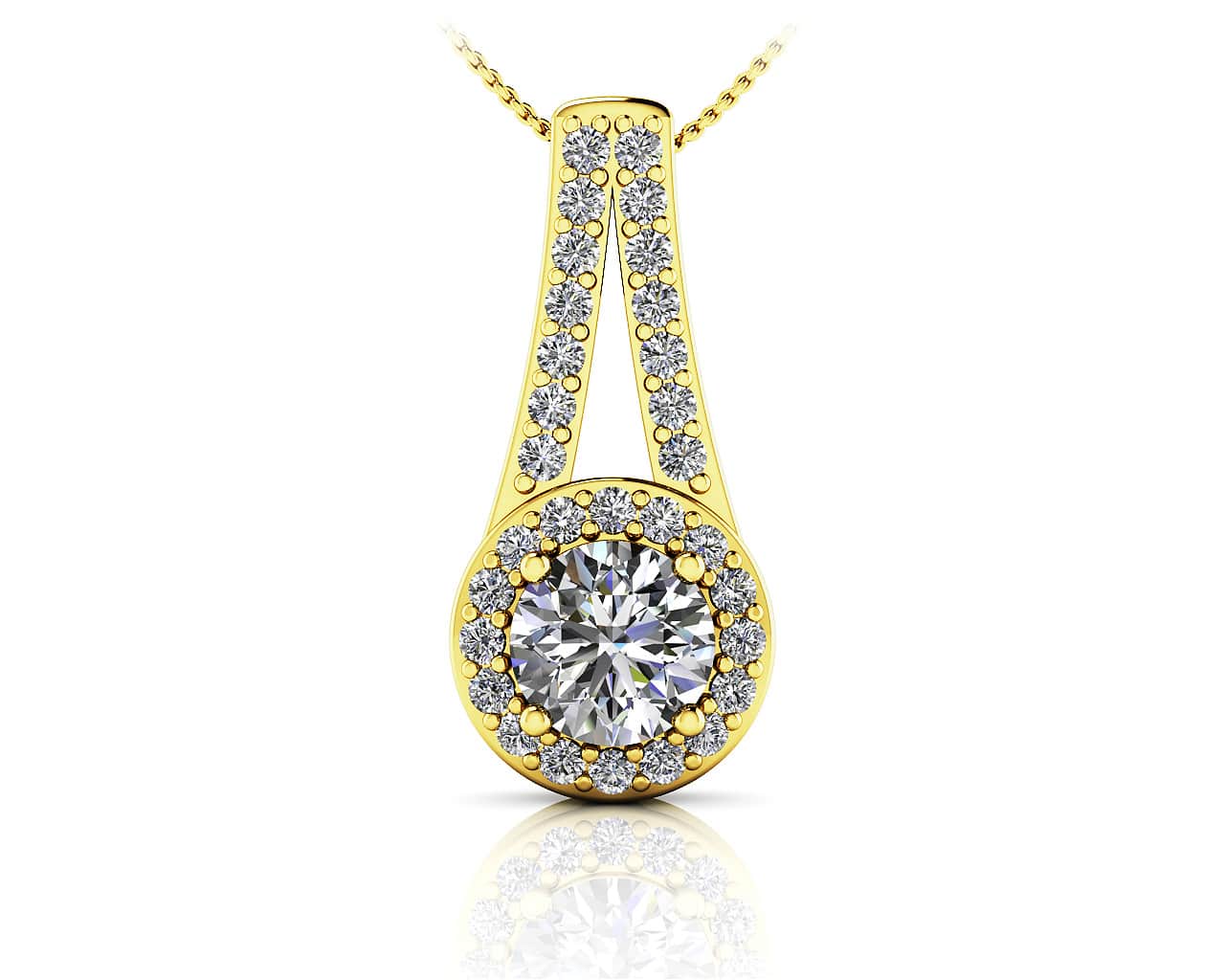 Diamond Drop Lab-Grown Diamond Pendant with 0.38 ct. (0.20 ct. center diamond) - Image 2