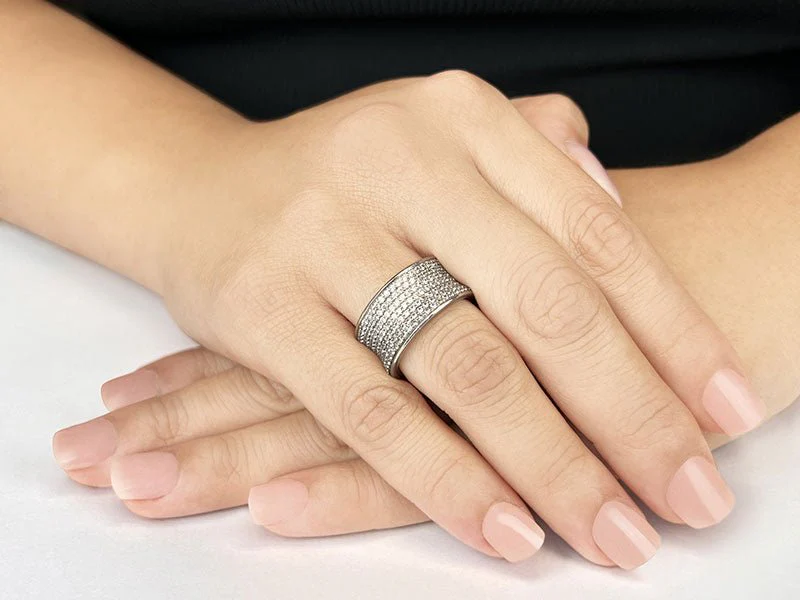 Diamond Eternity Ring With Seven Rows Diamond with 2.58 ct.(finished) 1.2mm - Image 3