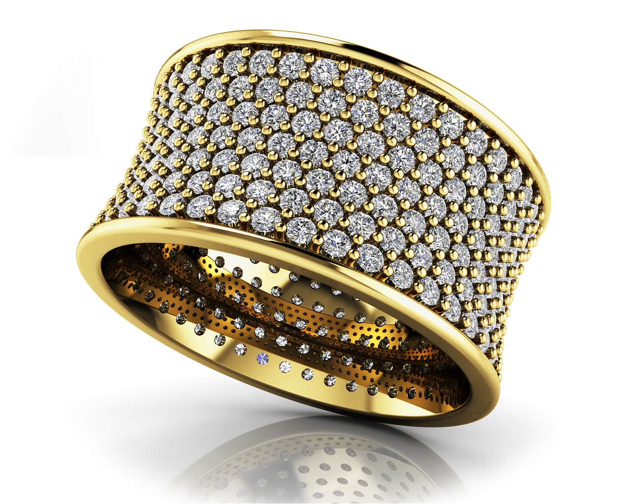 Diamond Eternity Ring With Seven Rows Lab-Grown Diamond with 2.58 ct.(finished) 1.2mm - Image 2