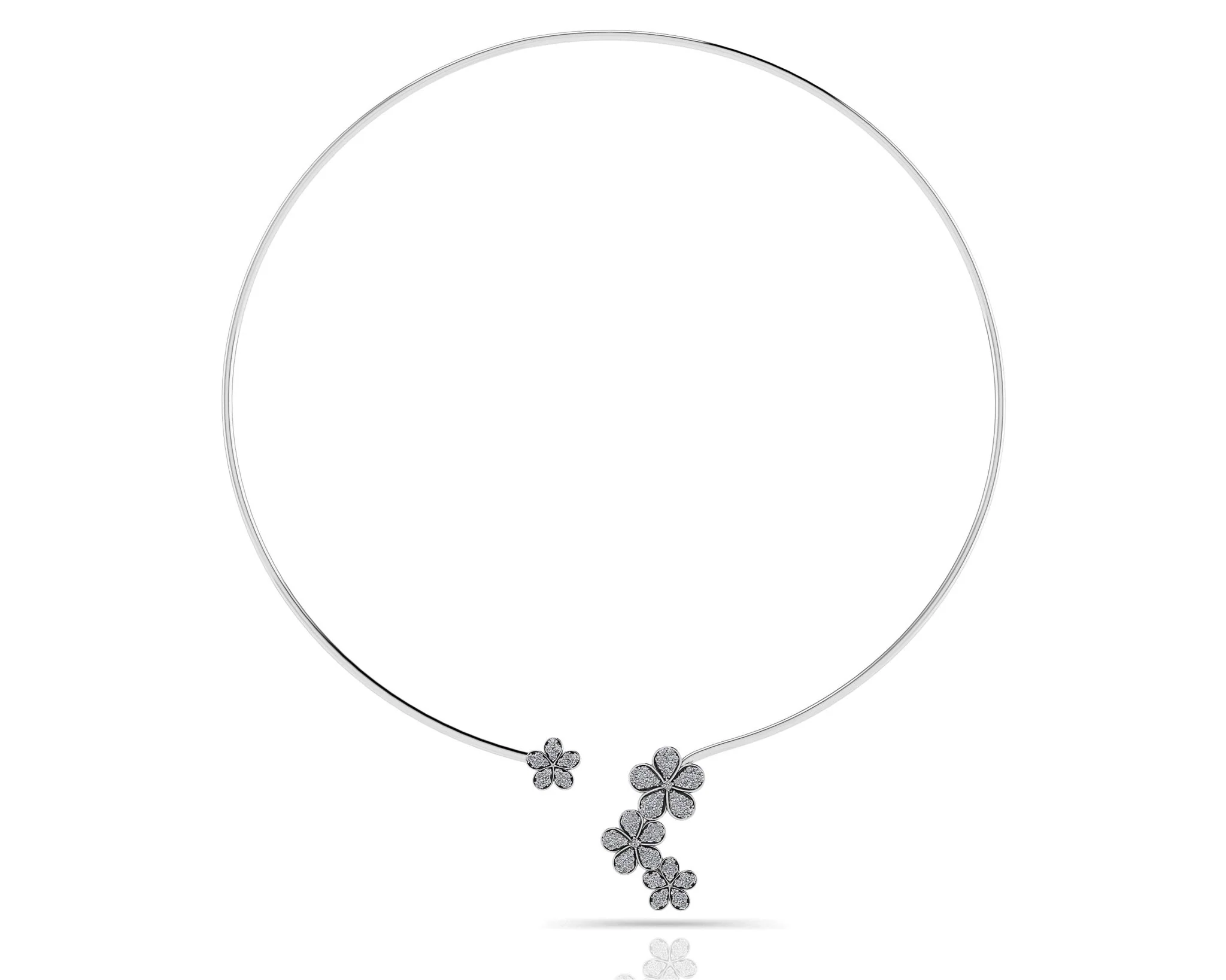Diamond Flower Choker Diamond  with 0.76 ct.(finished) 1mm, 1.3mm - Image 3