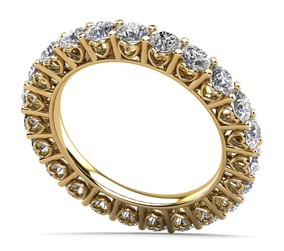 Diamond Heart Eternity Lab-Grown Diamond Ring with 1.06 ct.(finished) 2mm - Image 2