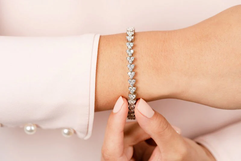 Diamond Pyramid Design Bracelet Lab-Grown Diamond with 5.45 ct.(finished) 2.5mm - Image 4