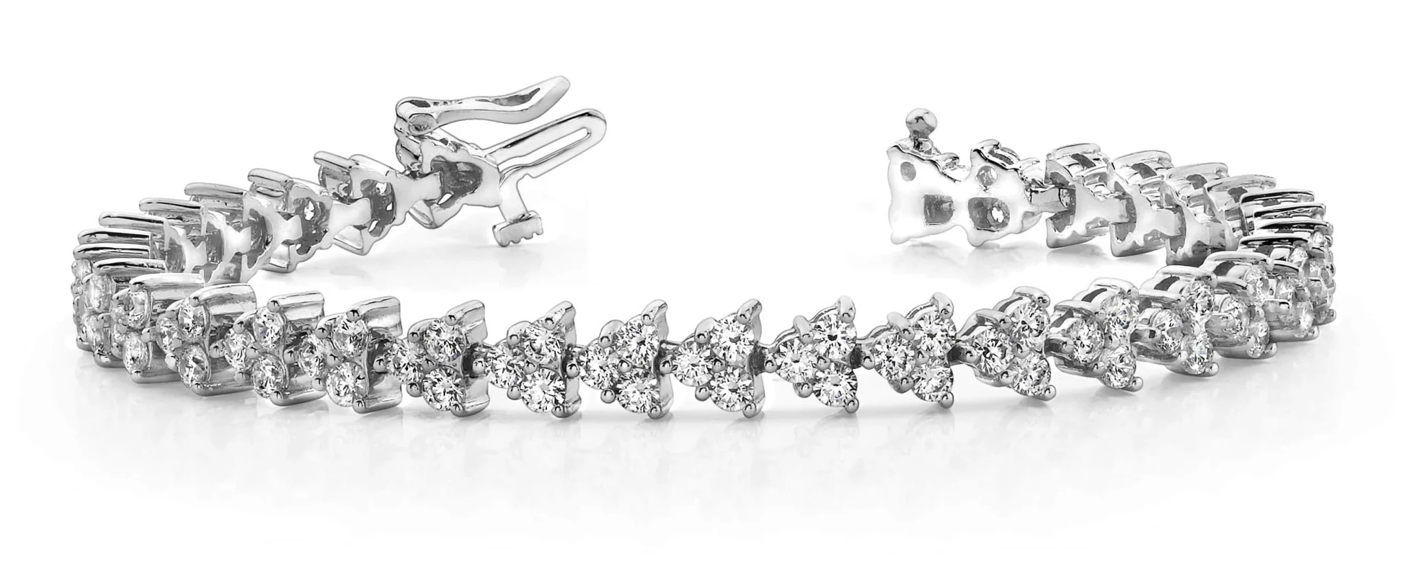 Diamond Pyramid Design Bracelet Lab-Grown Diamond with 7.98 ct.(finished) 3.0mm - Image 5