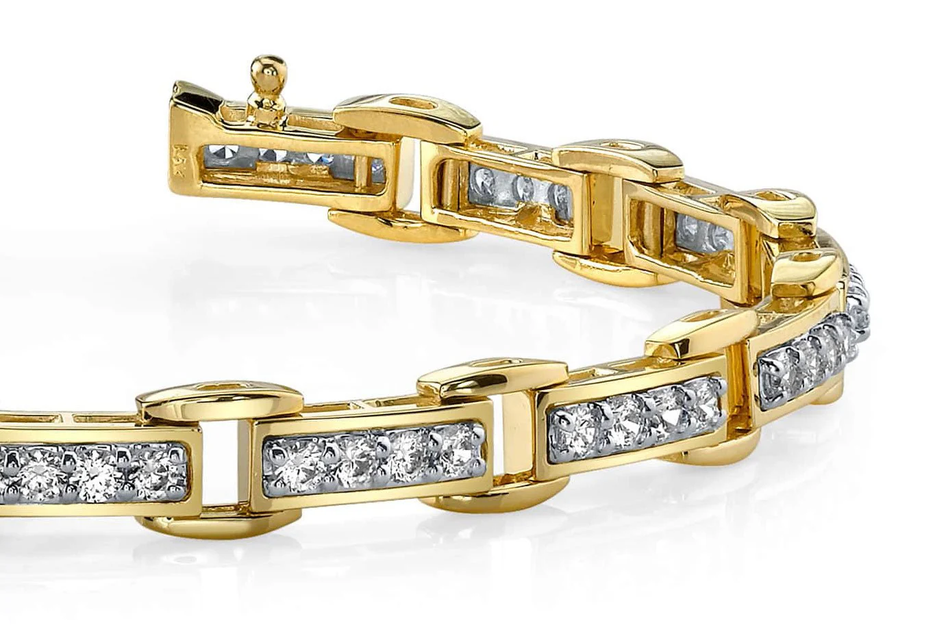 Diamond Quad Link Diamond Bracelet with 1.96 ct.(finished) 2mm - Image 2