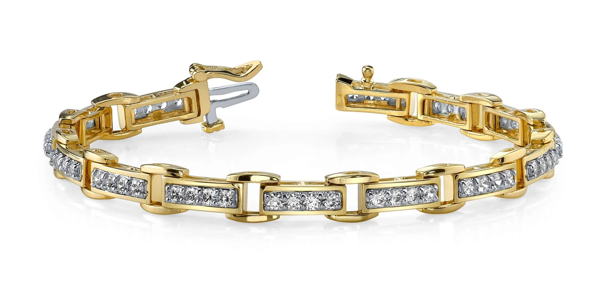 Diamond Quad Link Lab-Grown Diamond Bracelet with 2.42 ct.(finished) 2.5mm - Image 3
