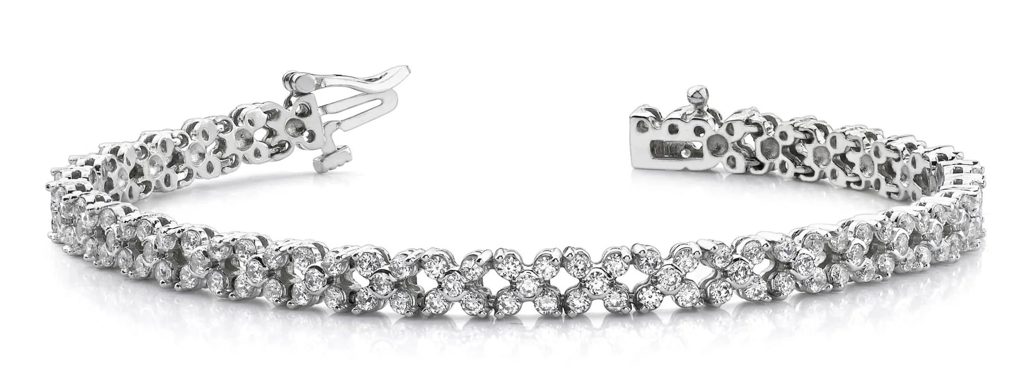 Diamond Round Flower Bracelet Lab-Grown Diamond with 3.91 ct.(finished) 1.8mm, 1.8mm - Image 3