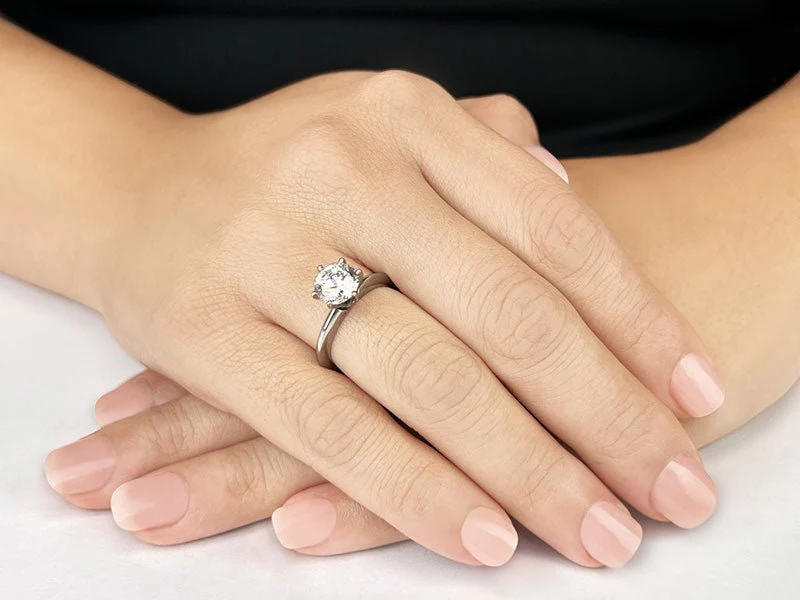 Diamond Solitaire Studded Band Lab-Grown Diamond Bridal Set with 2.36 ct. (2.00 ct. center diamond) - Image 3