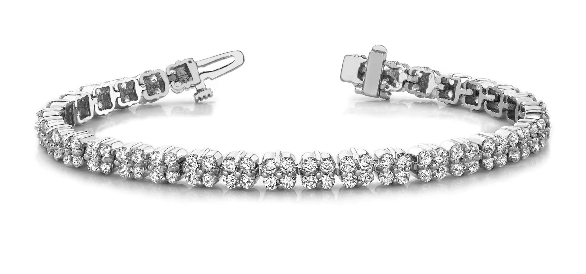 Diamond Squares Diamond Bracelet with 7.04 ct.(finished) 2.5mm - Image 3