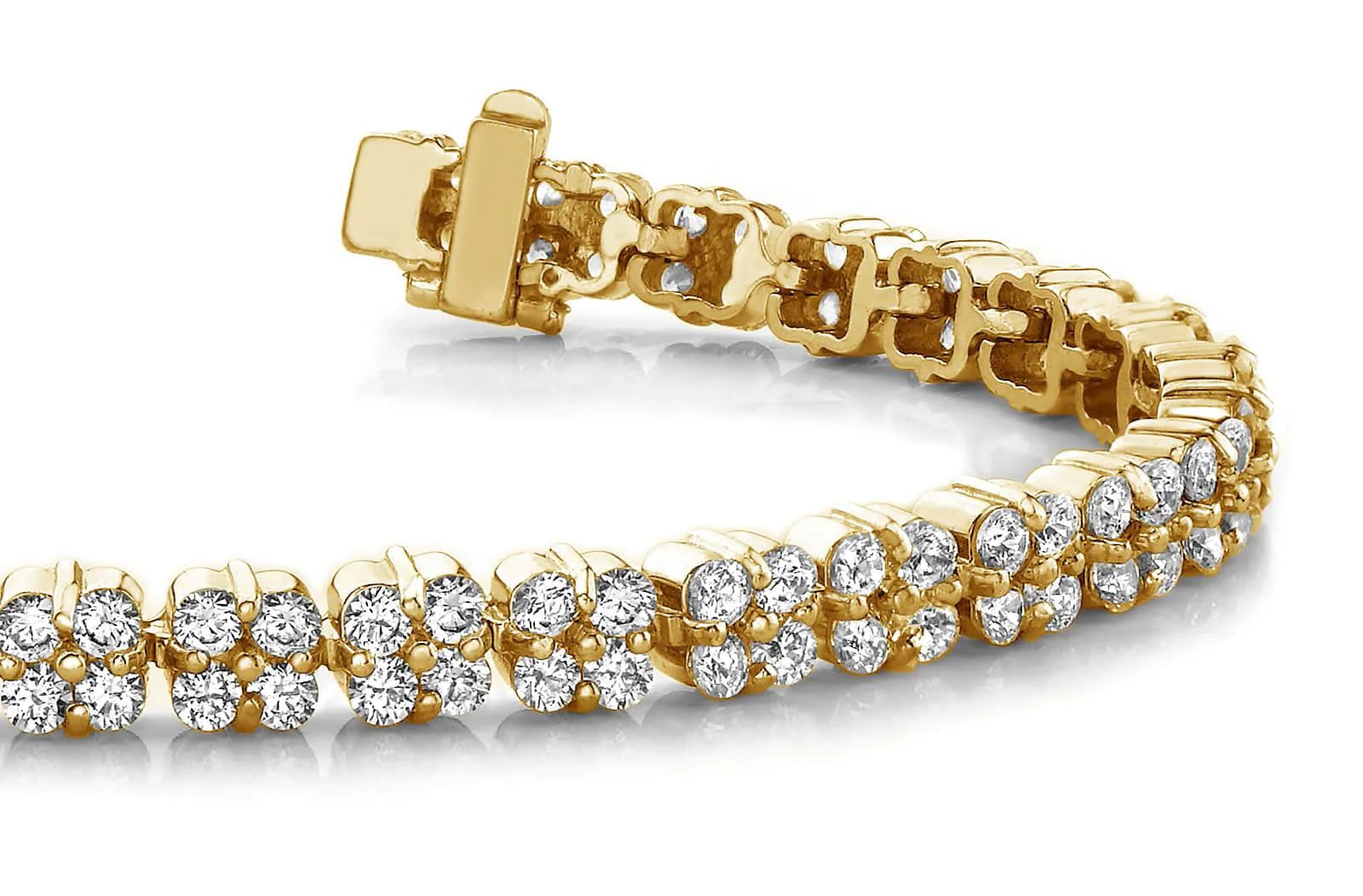 Diamond Squares Bracelet Lab-Grown Diamond with 2.99 ct.(finished) 1.5mm - Image 2