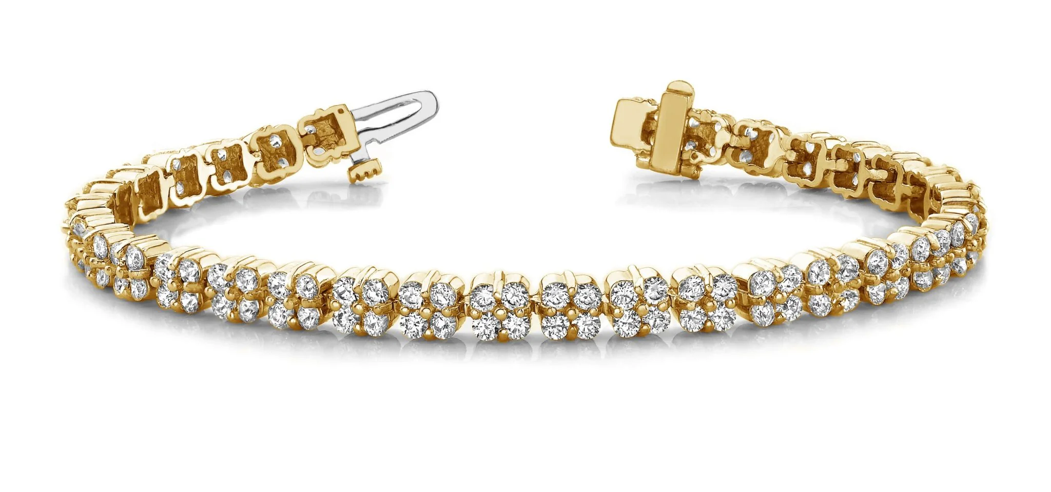Diamond Squares Bracelet Lab-Grown Diamond with 3.96 ct.(finished) 1.75mm - Image 4
