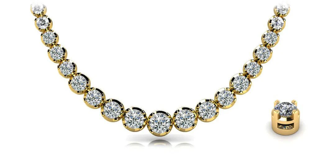 Diamond Strand Necklace In Diamond with 6.89 ct.(finished) - Image 2